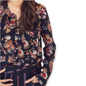 ANTHROPOLOGIE 52 CONVERSATIONS BLOUSE SZ 14